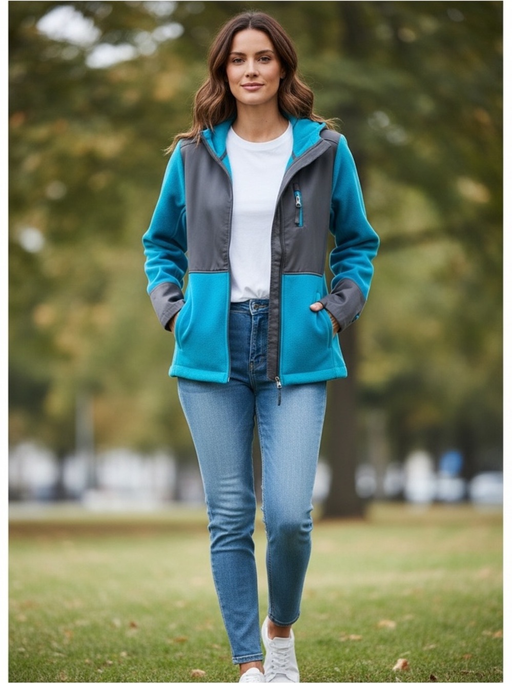 Free Country Full Zip Hooded Jacket Size M